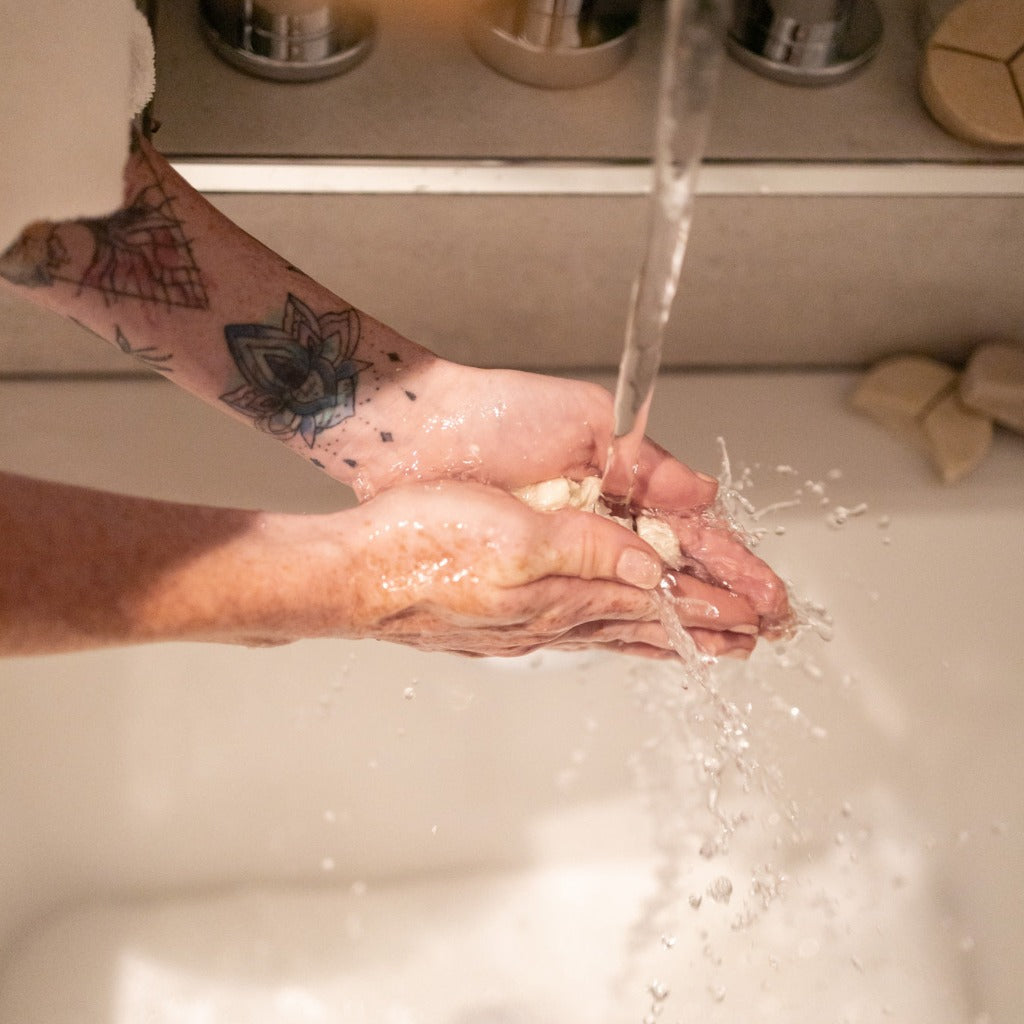 Filling Tub With Bubbles For Sensitive Skin by Holding Bubbles & Balms Bubble Bath Bubbles Under Running Water