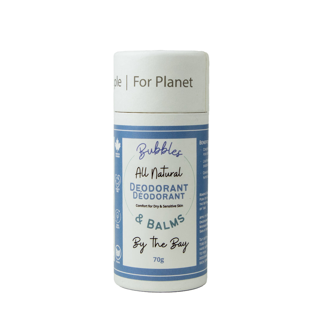 Deodorant for Sensitive Underarms, Vegan & Plant-Based