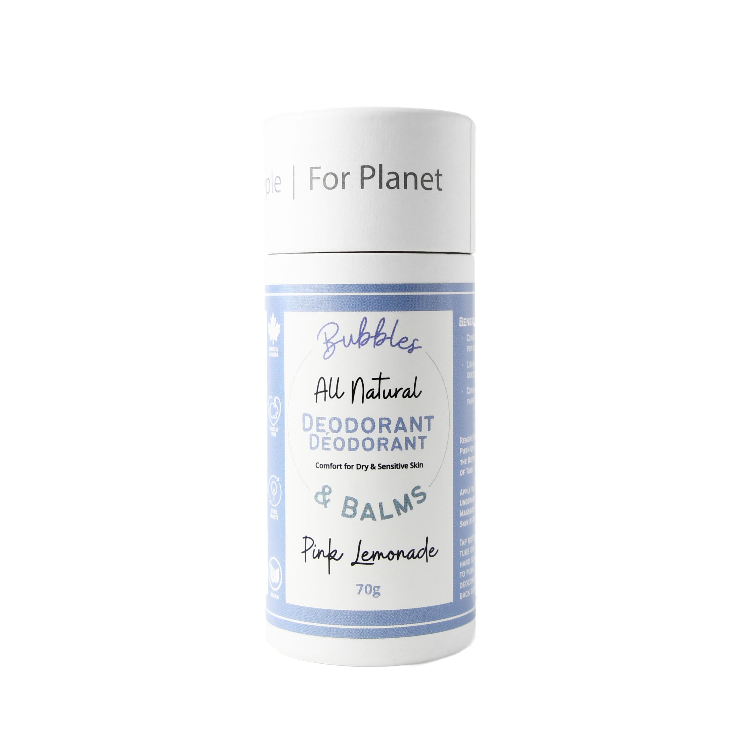 Deodorant for Sensitive Underarms, Vegan & Plant-Based