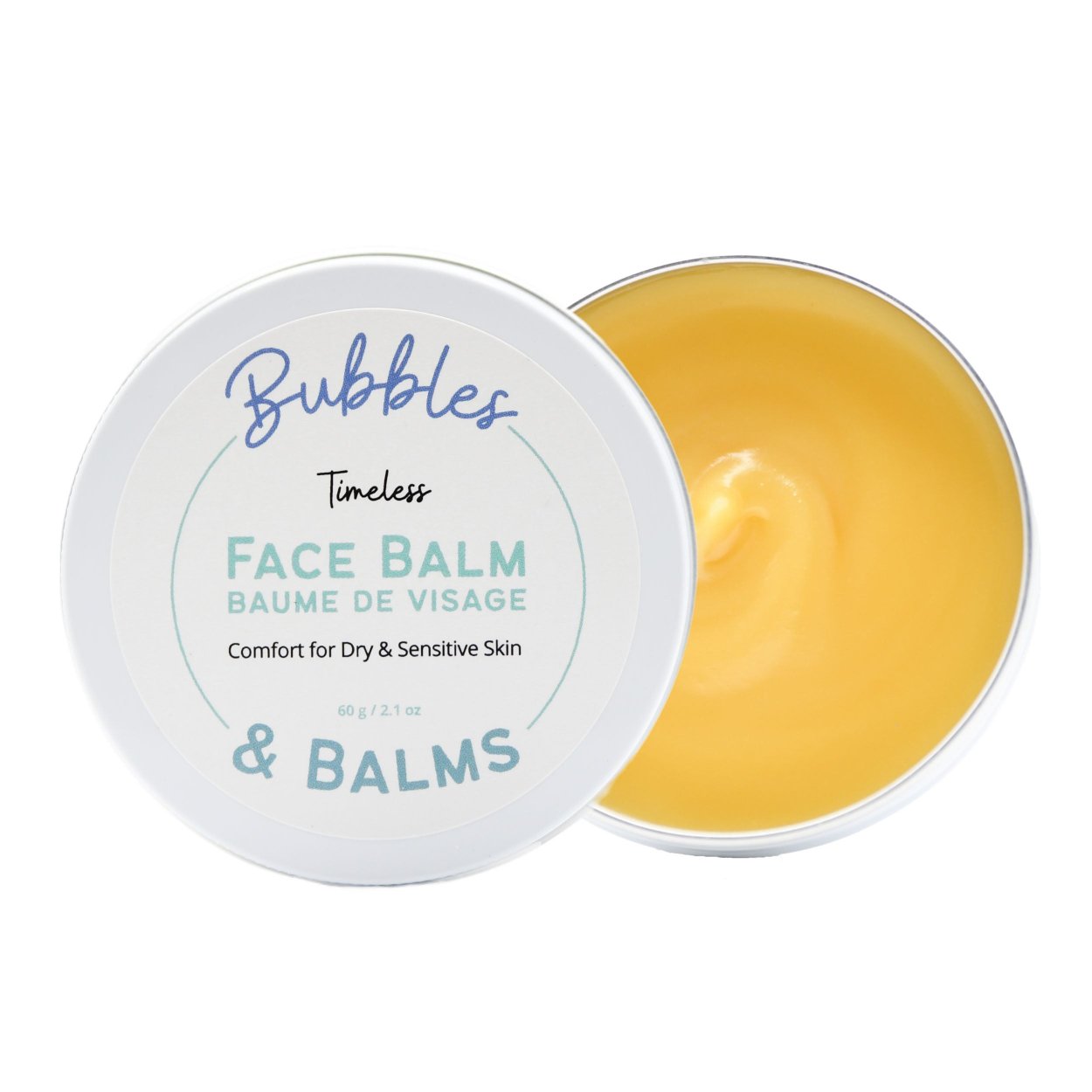 Bubbles & Balms Timeless Face Balm for daily moisturizing and protection of sensitive face skin.