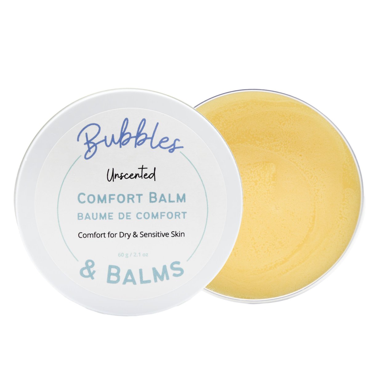Bubbles & Balms Unscented Comfort Balm for dry & sensitive skin.