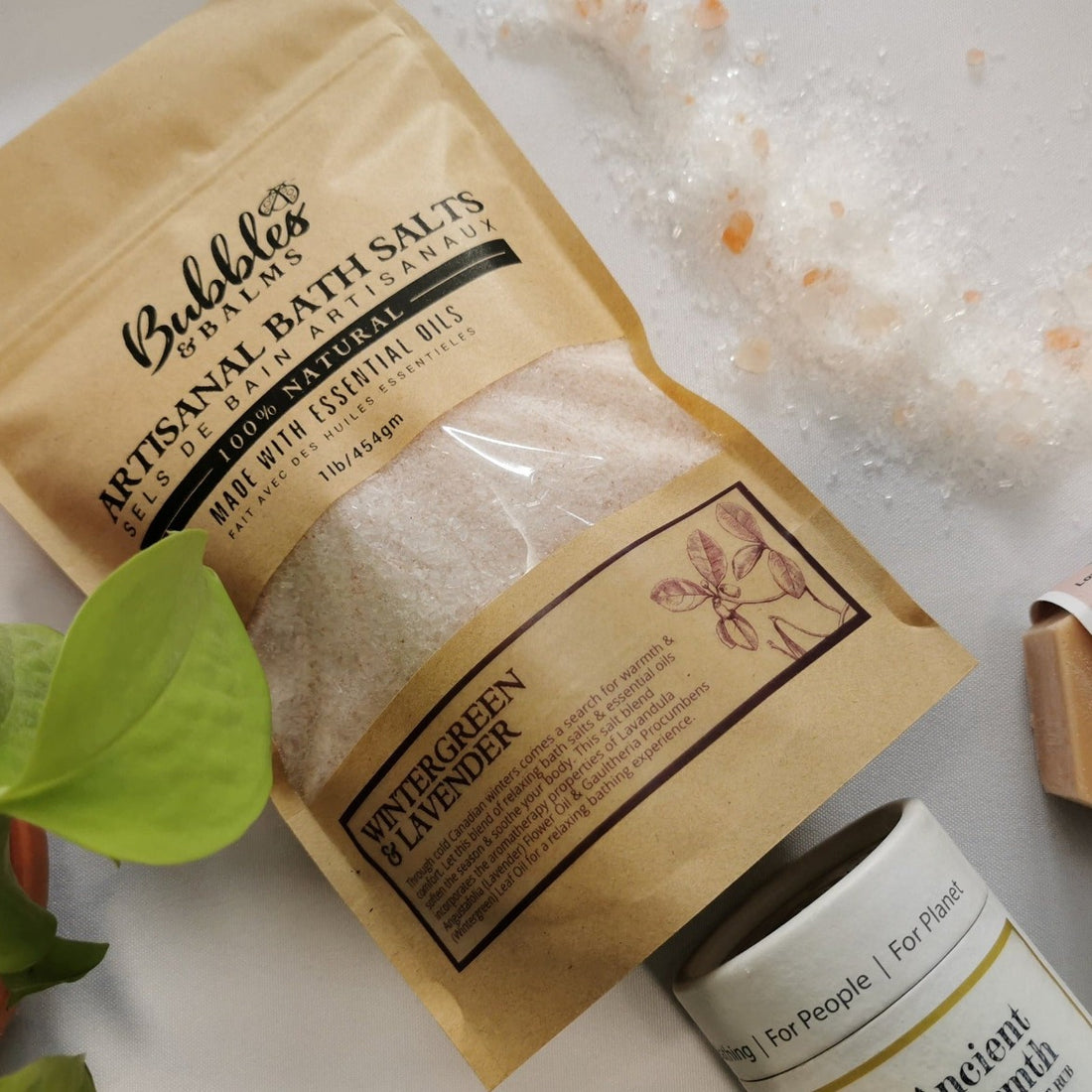 Bubbles & Balms Artisanal Bath Salts in Wintergreen & Lavender