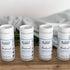 Bubbles & Balms collection of natural deodorants for dry & sensitive skin on a wooden table.