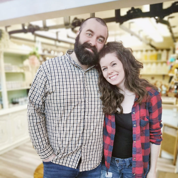 Bubbles & Balms Great Smelling Cosmetics for Dry & Sensitive Skin Co-founders Judith & Justin Sweeney in Saint John, New Brunswick Boutique