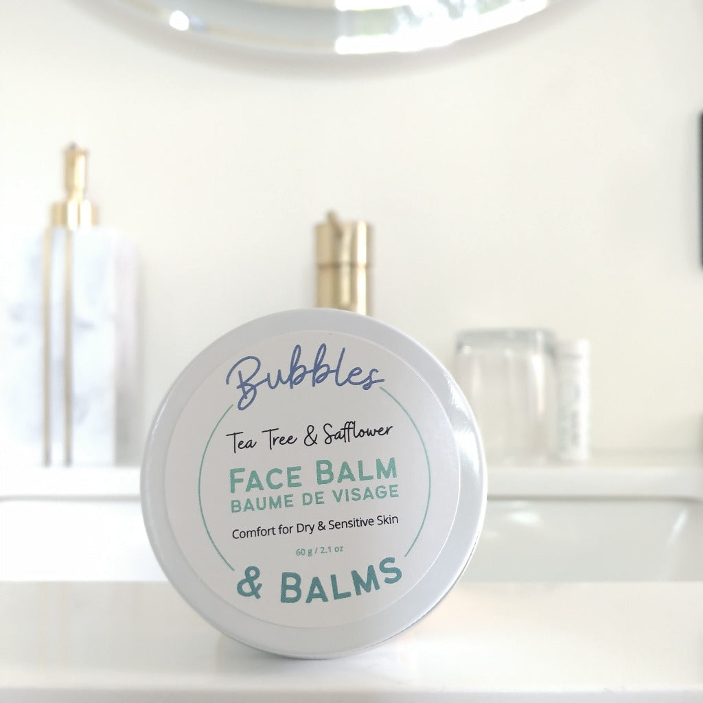 Bubbles &amp; Balms face balm for moisturizing dry, blemished, sensitive skin