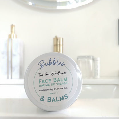 Bubbles &amp; Balms face balm for moisturizing dry, blemished, sensitive skin