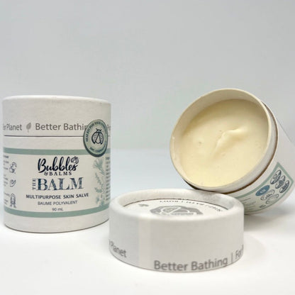 Bubbles &amp; Balms The Balm multipurpose skin salve for minmalist skincare for dry &amp; sensitive skin.