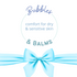 Bubbles & Balms e-mail gift card with their logo for dry & sensitive skin above a ribbon